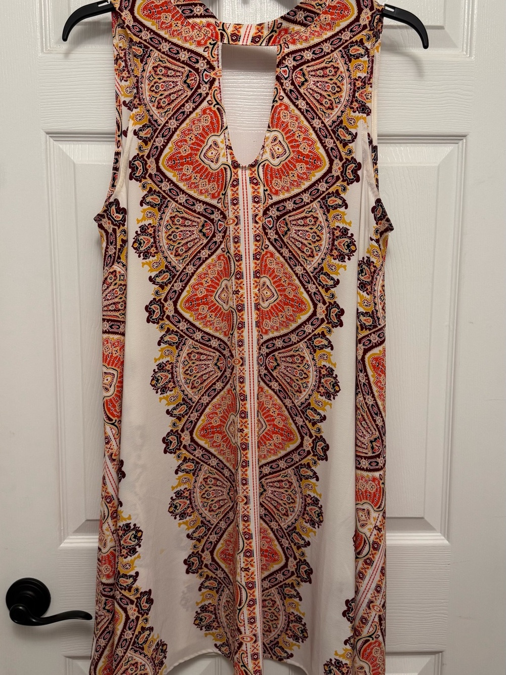 Xhilaration dress with Orange, Yellow & Brown Paisley Print